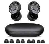 Bouchon D'oreille pour Dormir, Anti-Bruit 45 dB, Bouchons Réutilisables en Silicone Souple et Ergonomiques, 4 Tailles (XS/S/M/L), Adaptés pour Dormir/Voyager/Se Concentrer, noir
