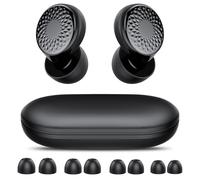 Bouchon D'oreille pour Dormir, Anti-Bruit 45 dB, Bouchons Réutilisables en Silicone Souple et Ergonomiques, 4 Tailles (XS/S/M/L), Adaptés pour Dormir/Voyager/Se Concentrer (Noir)
