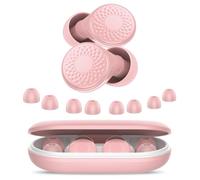 Bouchon D'oreille Pour Dormir, Anti-Bruit 45 dB, Bouchons Réutilisables en Silicone Souple et Ergonomiques, 4 Tailles (XS/S/M/L), Adaptés Pour Dormir/Voyager/Se Concentrer/Concert, Rose
