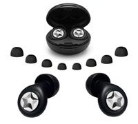 Bouchon d'oreille pour dormir en Silicone Antibactérien, Réduction du Bruit Ultime 56dB, Double Noyau, Ultra Doux et Confortable, Inclus 3 Paires d'embouts Supplémentaires (S/M/L), Noir