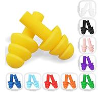 Bouchon d'oreilles en Silicone, 10Paires Bouchons d'oreilles Protège les Oreille pour Natation/Sommeil/Étude, Bouchon d'oreille de Natation Peut Isoler le Bruit et Bouchon d'oreilles Mixte(10Couleurs)