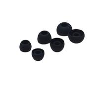 Bouchon d'oreilles en silicone pour écouteurs 4,5-6 mm 3 tailles 15 paires Le noir