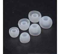 Bouchon d'oreilles en silicone pour écouteurs 4,5-6 mm 3 tailles 15 paires Transparent