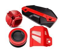 Bouchon du réservoir Couvercle De Réservoir Avant Et Arrière CNC Pour Moto, Bouchon De Remplissage D'huile Protection De Réservoir Pour KAWASAKI Z900 2017-2024 2025(4-Red)