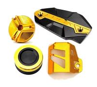 Bouchon du réservoir Couvercle De Réservoir Avant Et Arrière CNC Pour Moto, Bouchon De Remplissage D'huile Protection De Réservoir Pour KAWASAKI Z900 2017-2024 2025(4-Gold)