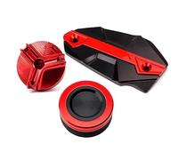Bouchon du réservoir Couvercle De Réservoir Avant Et Arrière CNC Pour Moto, Bouchon De Remplissage D'huile Protection De Réservoir Pour KAWASAKI Z900 2017-2024 2025(3 - Rouge)