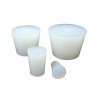 Bouchon en caoutchouc, 1 bouchon de vin en caoutchouc de silicone blanc, bouchon solide sans trou, valve de sas de qualité alimentaire pour brassage de bière domestique (28 x 26,5 x 32,5 mm)