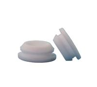 Bouchon en caoutchouc silicone Joint d'étanchéité en caoutchouc, trou circulaire forme de T, joint torique, couvercle d'extrémité silicone, 2,5 mm - 50,6(White,9-10pcs)