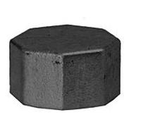 Bouchon en fonte malléable Hermann Schmidt 300 14300040 DN 40, 1 1/2", angulaire, noir