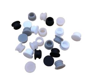 Bouchon en Silicone à clipser, 2.5mm à 50.6mm, capuchon de trou en caoutchouc, étanchéité d'extrémité aveugle(White,5.5mm(10Pcs))