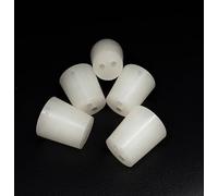 Bouchon en Silicone avec Trous (Lot de 5) - Bouchon de Laboratoire | Bouchon Conique (29/23mm - h:30mm + 2 trous Ø 5mm)
