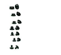 Bouchon en Silicone, bouchon en caoutchouc, t-plug noir, doux, couvercle de capuchon à haute élasticité, oeillet sismique blanc, thermostabilité d'insonorisation(FC-030,Black)