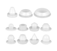 Bouchon en Silicone de 7 à 14 mm, Bouchon en Caoutchouc, Bouchon en T, Bouchons de Meubles à Haute élasticité, Capuchon de Protection for Bouton(Transparent,12mm(20pcs))