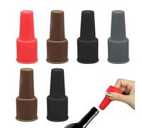 Bouchon en silicone pour bouteille de vin 6 pièces de style universel et