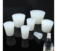 Bouchon en silicone souple conique protection haute température acide alcalin bouchon en caoutchouc infusion bouchons de vin (taille : 25 x 18 x 26 mm, couleur : 2 pièces)
