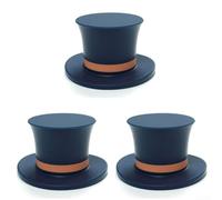 Bouchon en silicone style chapeau haut de gamme pour bouteilles de vin fabriqué à partir de matériau lavable au lave-vaisselle compatible avec les bouteilles de vin et de bière standard (bleu)