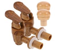 Bouchon et Robinet 2 Ensembles Plastique, pour Seau à Vin | 5cm, Fermeture Étanche, Filetage 1, Remplacement pour Fûts de Vin Blanc et Rouge, Versement Pratique
