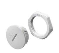 Bouchon étanche en plastique, filetage de raccord de tuyau, capuchon d'extrémité M12-M32, joint de presse-étoupe en Nylon, pièces de masquage avec joint, 2 pièces (Color : White, Size : M32)