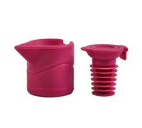 Bouchon étanche pour bouteille de vin - Design anti-déversement - Construction en silicone - Option multicolore - Préserve la fraîcheur ouverte - Bouchon anti-fuite inversé