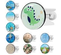 Bouchon Evier Cuisine, 40mm de Remplacement pour Bonde de Lavabo de Salle de Bain, Bonde Douche de Vidange Réglable en Hauteur, pour Cuisine, Salle, Baignoire, en Laiton et Caoutchouc, Dinosaure