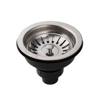 Bouchon Evier Kit de Bouchon crépine d'évier SUS304, Ensemble d'égouttoir à Vaisselle(Brushed Nickel)
