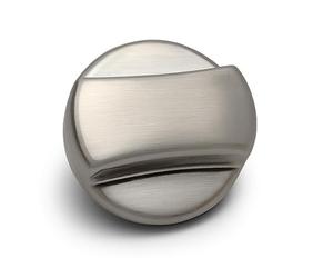 Bouchon excentré rotatif neutre - Bouton rotatif de rechange pour évier de cuisine avec valve excentrique - En acier inoxydable brossé - Fabriqué en Allemagne