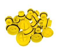 Bouchon fileté en plastique Capuchon de tube mâle avec joint en caoutchouc pour les appareils de tuyaux d'eau 50 pièces M18x1.5