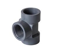 Bouchon fileté en PVC - Raccord femelle en T de 20 mm, 25 mm, 32 mm for projets de bricolage - Durable et facile à installer - 1 pièce(Gray,25mm)