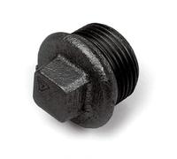 Bouchon Fileté MM - Fonte Malléable Noire - Fermeture Tuyauterie - 110°C - 25 Bar
