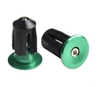 Bouchon Guidon Vélo Aluminium 22-24mm Léger | Alliage d'aluminium pour robuste, finition lisse, protection contre les pour chutes, pour poids plume 20g, design (green)