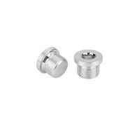 BOUCHON HEXAGONAL CREUX A COLLERETTE INOX A2 3/8 X 15 GAZ