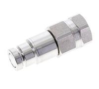 Bouchon hydraulique DN 10 à face plate en acier inoxydable G 1/2 pouce filetage femelle ISO 16028 D 19.7mm