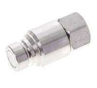 Bouchon hydraulique DN 12 à face plate en acier inoxydable G 1/2 pouce filetage femelle ISO 16028 CEJN D 24.5mm