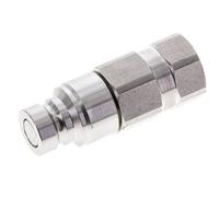 Bouchon hydraulique DN 6 à face plate en acier inoxydable G 1/4 pouce filetage femelle ISO 16028 D 16.2mm