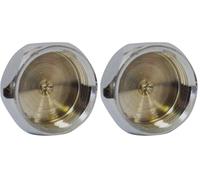 Bouchon laiton femelle 20x27 Chrome (Lot de 2)