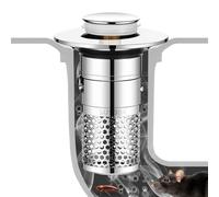 Bouchon Lavabo Salle De Bain, Crépine De Vidange, Filtre À Evier en Acier Inoxydable, Bouchon Baignoire Universel avec Tamis À Cheveux, BouchonEvier Cuisine pour Lavabo Baignoire Cuisine