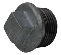 Bouchon Mâle avec Butée en Fonte Malléable à Cœur Noir - 3/4''