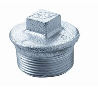 bouchon male - fonte malléable 290 galvanisée - 15x21 - atusa 29005003