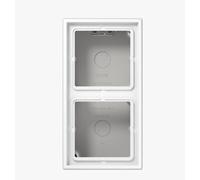 Jung LS58 2AWW Cache Prise saillie avec Cadre pour 2 Prises