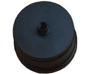 Bouchon noir pour raccord en T queue de cochon Acier ferreux mm 1,2. (D 80mm avec échappement)