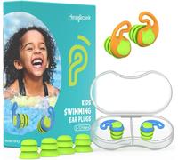 Bouchon Oreille Piscine Enfant, 2paires Boule Quies Enfant S Silicone Étanche Pour Petits Conduits Auditifs-Protege Oreille Pour Natation,Bain, Surf 3-12 Ans(Bleu Orange)