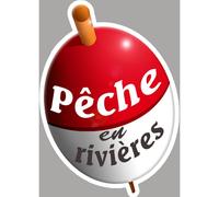 Bouchon Pêche En Rivières - 5x3.5cm - Sticker/Autocollant