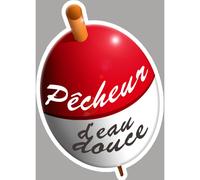 Bouchon Pêcheur D'eau Douce - 15x10.7cm - Sticker/Autocollant
