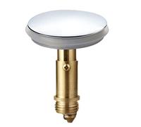 Bouchon Pop-up Up Click Plug, Drain d'évier à Pousser pour Cuisine, Salle de Bain, Baignoire, Laiton Massif Chromé, Bouchons de 38 mm, Remplacement Bouchon, Baignoire, B