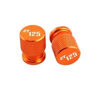 Bouchon pour Corps de Valve Pneu Aluminium Lot 2 b pour CT125 CT 125 Hunter Cub 2020-2021 Accessoires Universels Bouchon De Valve Pneu en Aluminium CNC Cache-Orifice D'aération(Orange)