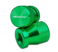 Bouchon pour Corps de Valve Pneu Aluminium Lot 2 b pour Hornet CB 599 600 F 1000RR Bouchons De Valve Pneu Moto en Aluminium CNC - 2 Pièces(Green)