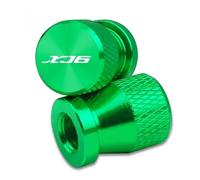 Bouchon pour Corps de Valve Pneu Aluminium Lot 2 b pour XJ6 Diversion XJ6-S XJ6-F Bouchons De Valve Pneu Moto en Aluminium CNC - 2 Pièces(Green)