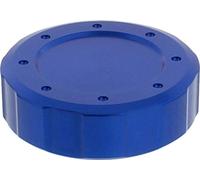 Bouchon pour réservoir de liquide de frein JMP 61mm aluminium bleu, Honda CBF F / FA A , Yamaha FZS Fazer S YZF-R6 125 / 250 / 400 / 500 / 550 / 600 / 636
