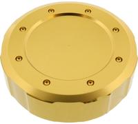Bouchon pour réservoir de liquide de frein JMP 61mm aluminium or, Honda CBF F / FA A , Yamaha FZS Fazer S YZF-R6 125 / 250 / 400 / 500 / 550 / 600 / 636