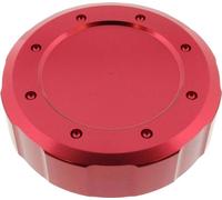 Bouchon pour réservoir de liquide de frein JMP 61mm aluminium rouge, Honda CBF F / FA A , Yamaha FZS Fazer S YZF-R6 125 / 250 / 400 / 500 / 550 / 600 / 636